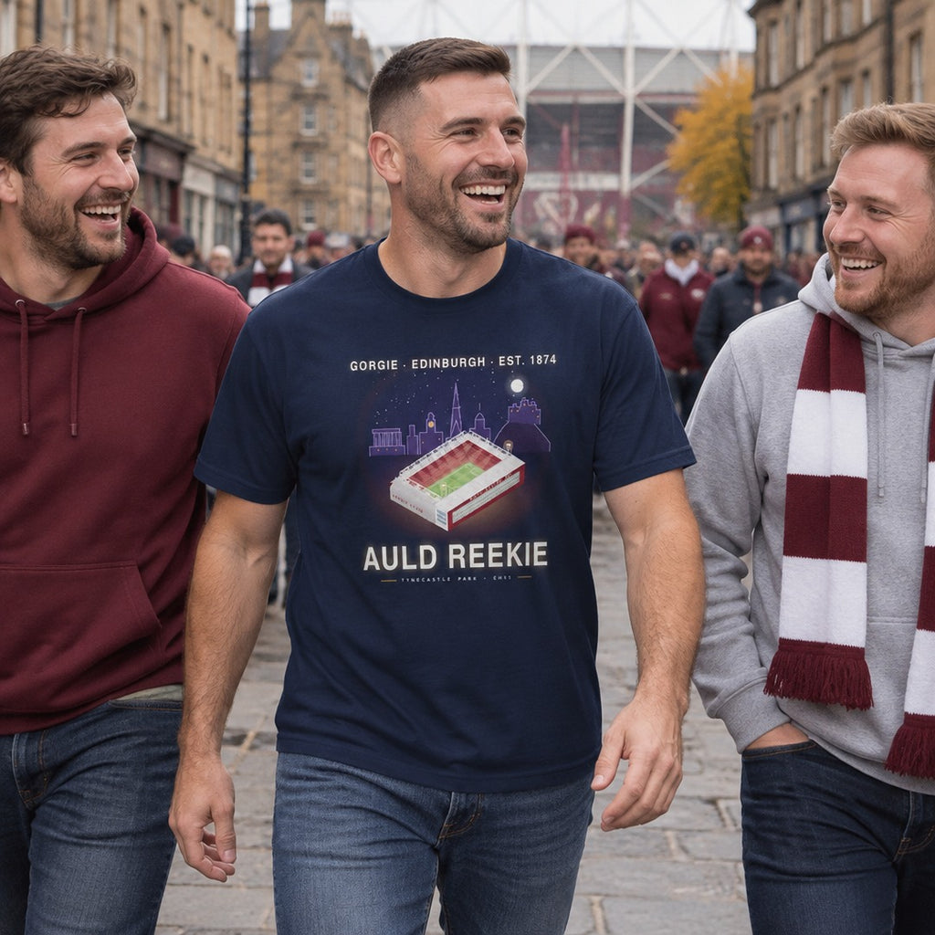 Navy Hearts Auld Reekie t-shirt – Jura Inventive