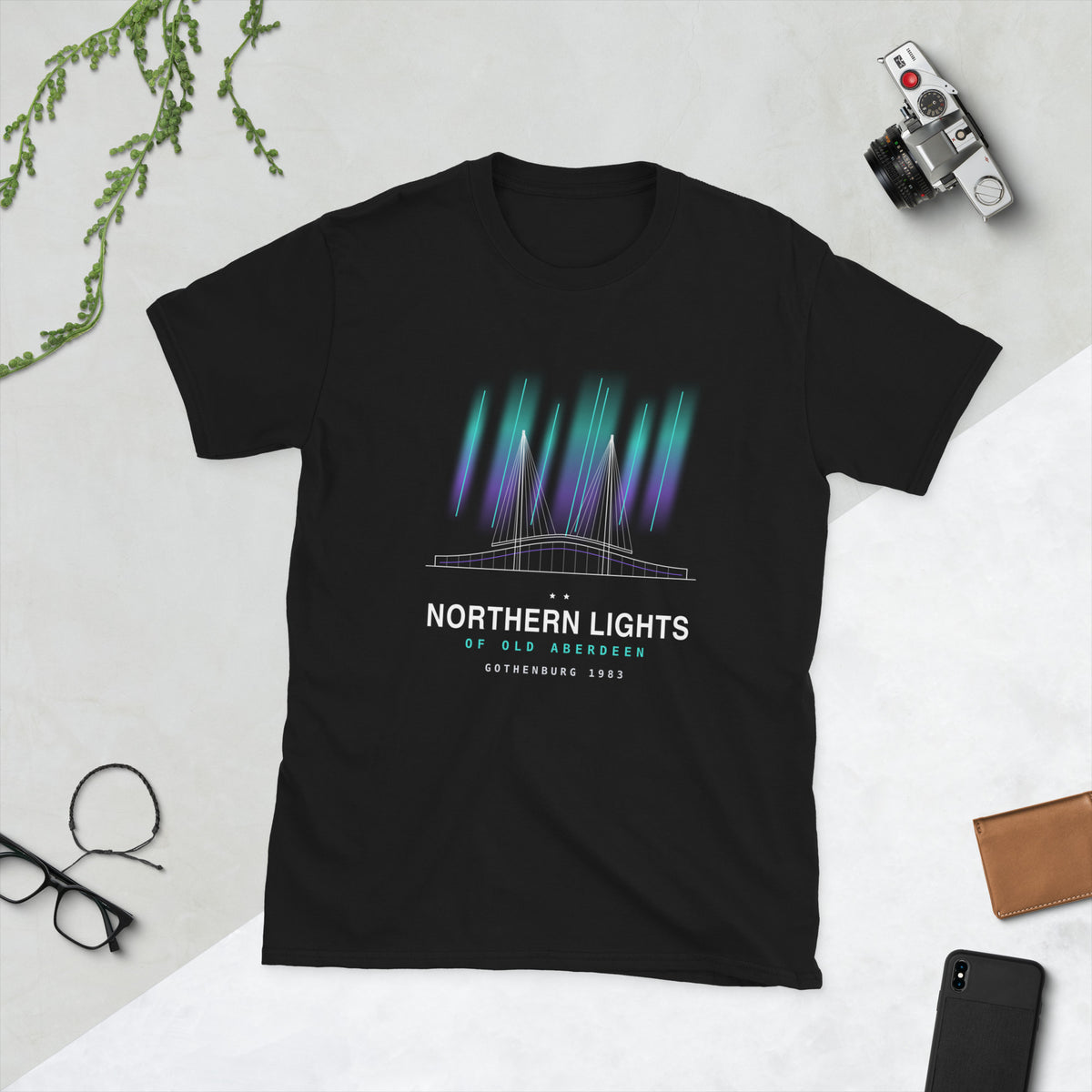 Black Aberdeen Northern Lights t-shirt – Jura Inventive