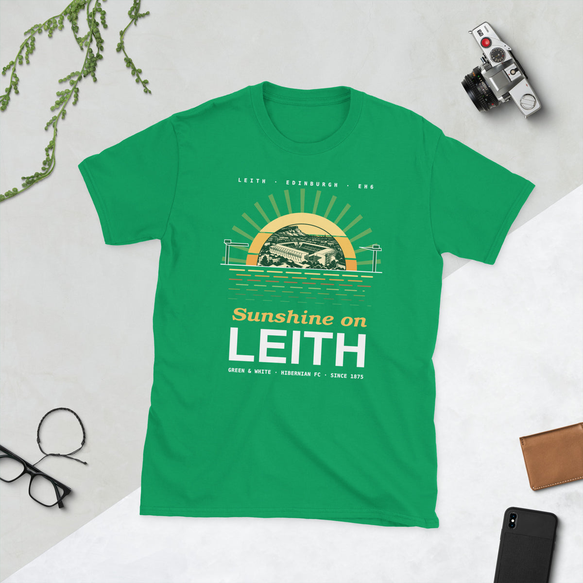 Green Hibs Sunshine on Leith t-shirt – Jura Inventive
