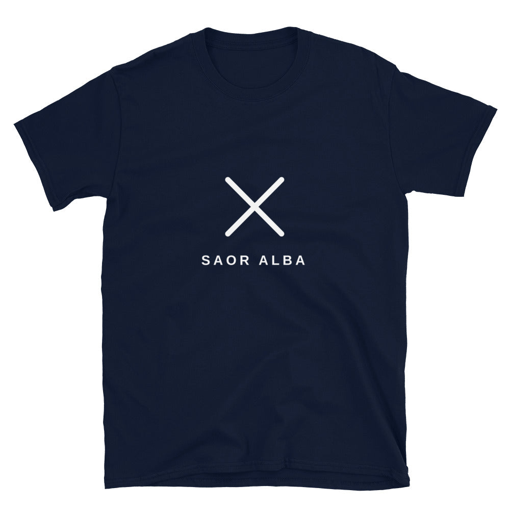 Navy Saor Alba t-shirt – Scottish independence – Jura Inventive