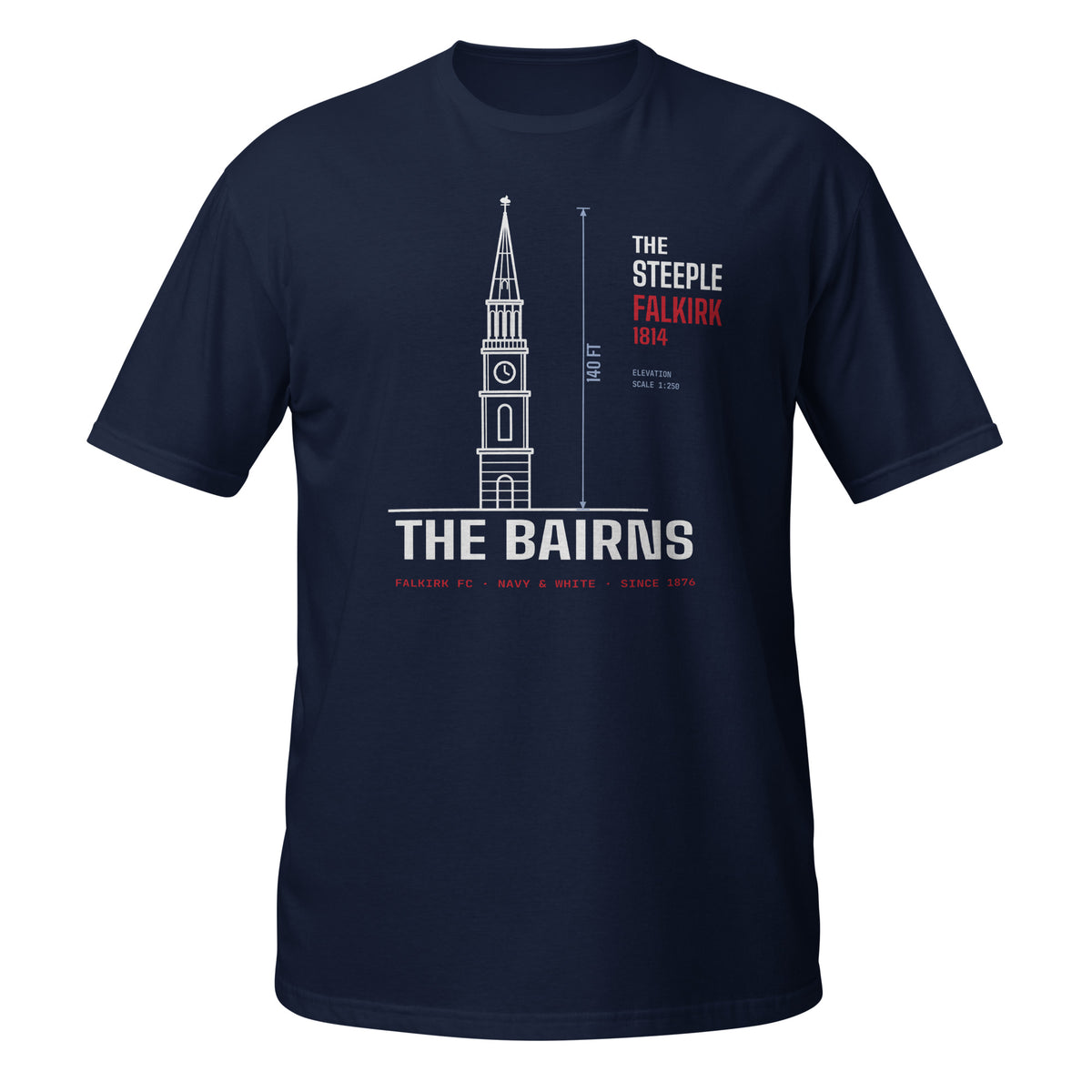 Navy Falkirk The Steeple t-shirt – Jura Inventive