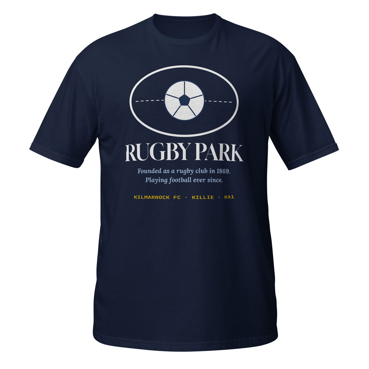 Navy Kilmarnock Rugby Park t-shirt – Jura Inventive