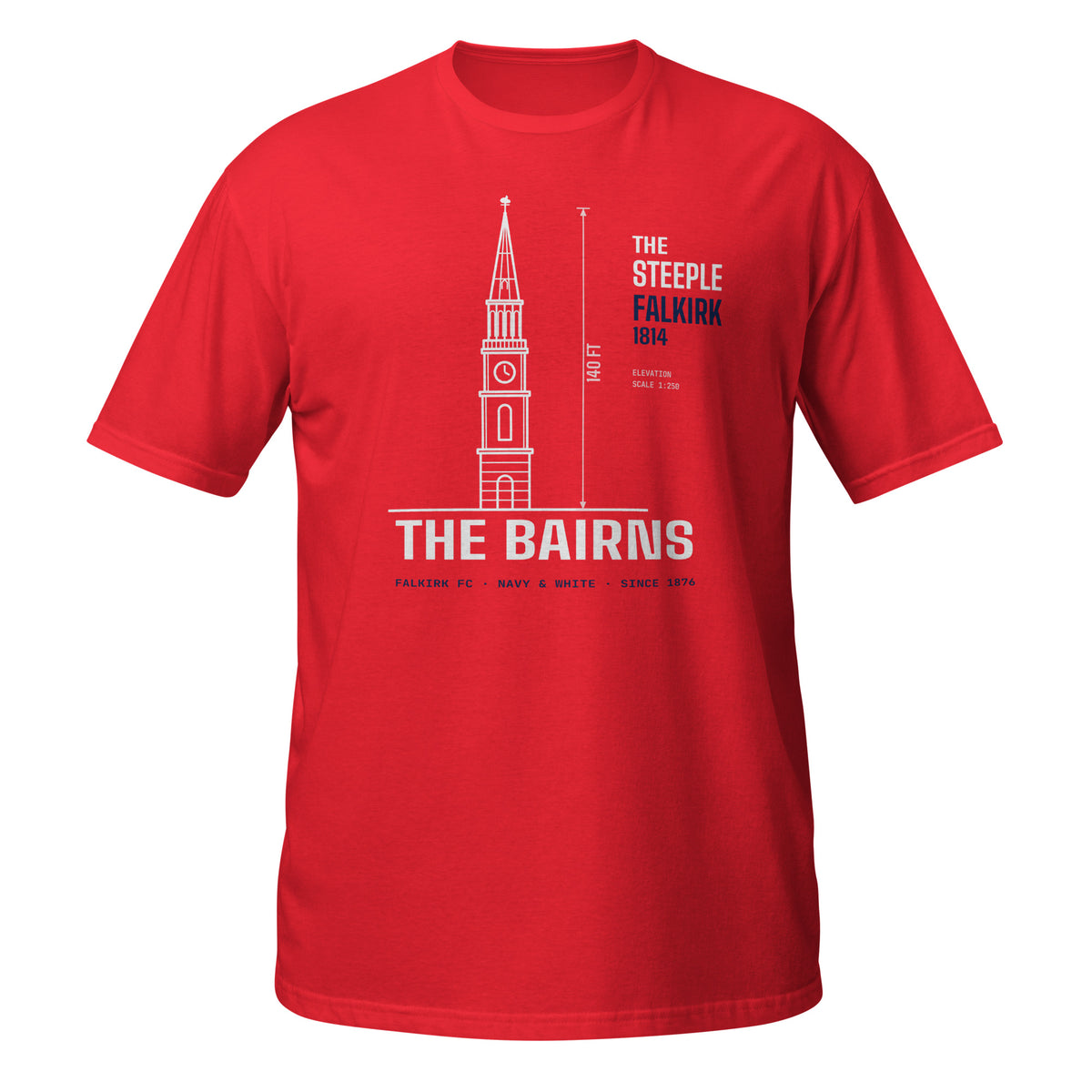 Red Falkirk The Steeple t-shirt – Jura Inventive