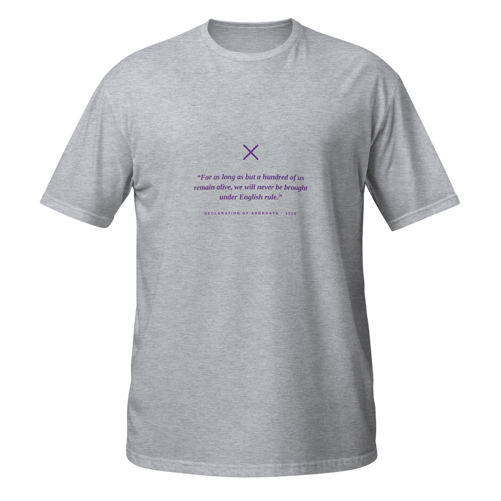 Sport Grey Declaration of Arbroath t-shirt – Scottish independence – Jura Inventive