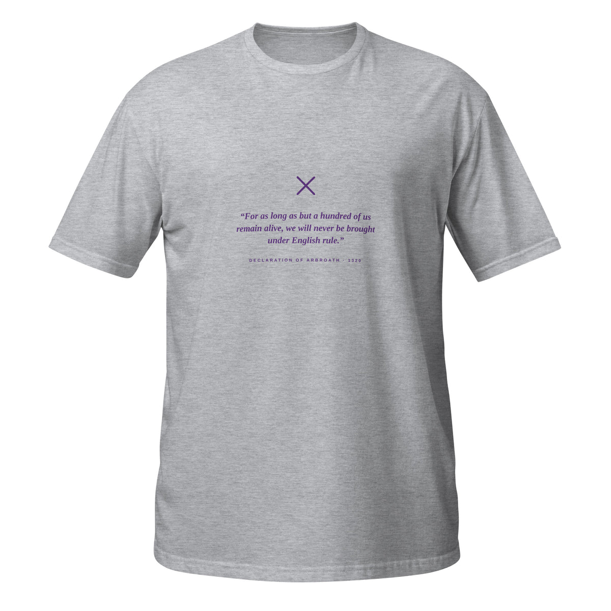 Sport Grey Declaration of Arbroath t-shirt – Scottish independence – Jura Inventive