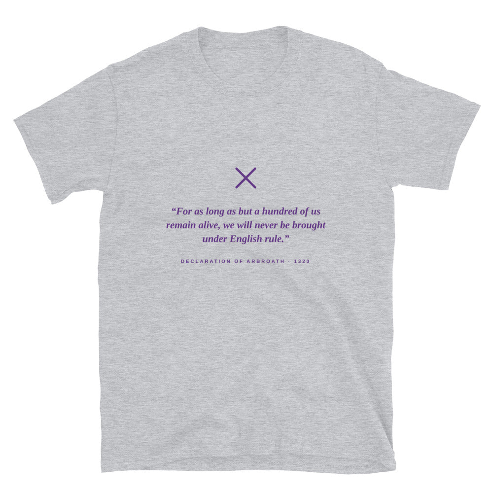 Sport Grey Declaration of Arbroath t-shirt – Scottish independence – Jura Inventive