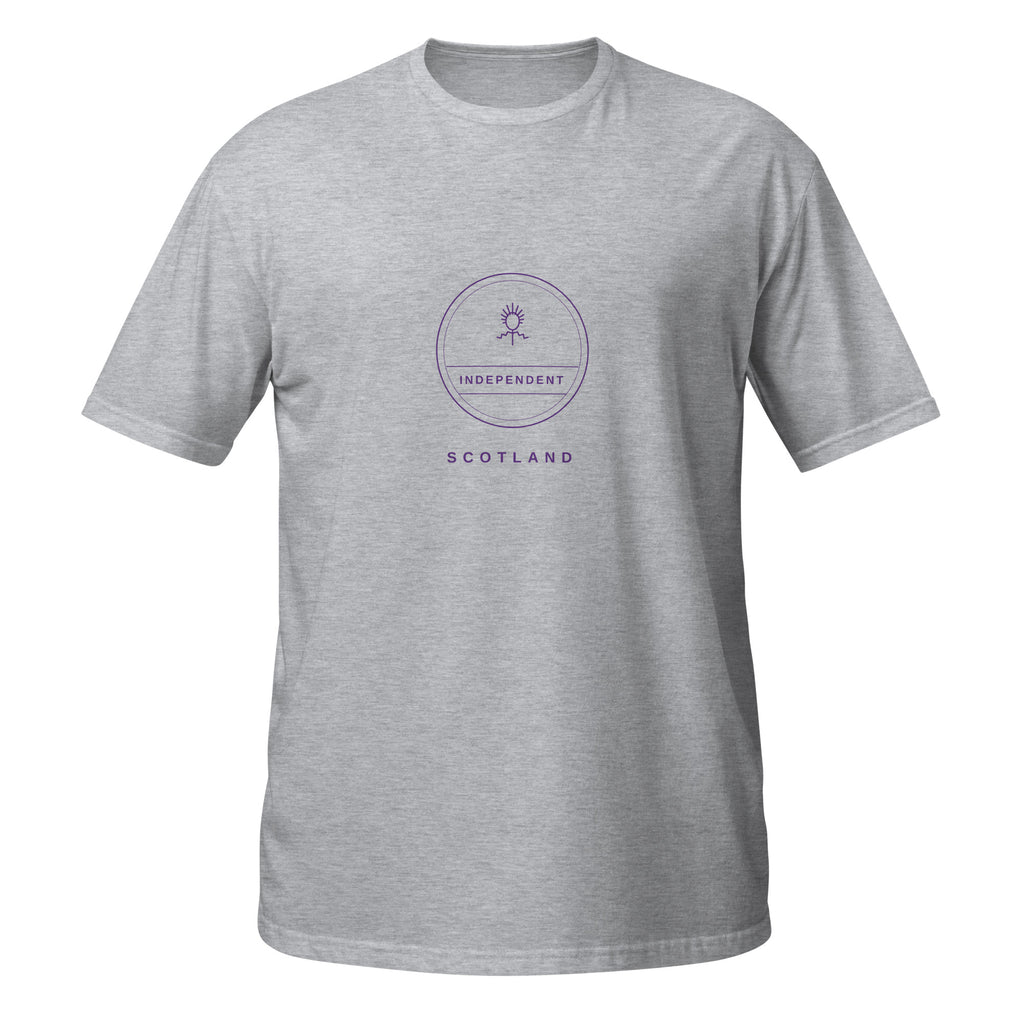 Sport Grey Independence Badge t-shirt – Scottish independence – Jura Inventive