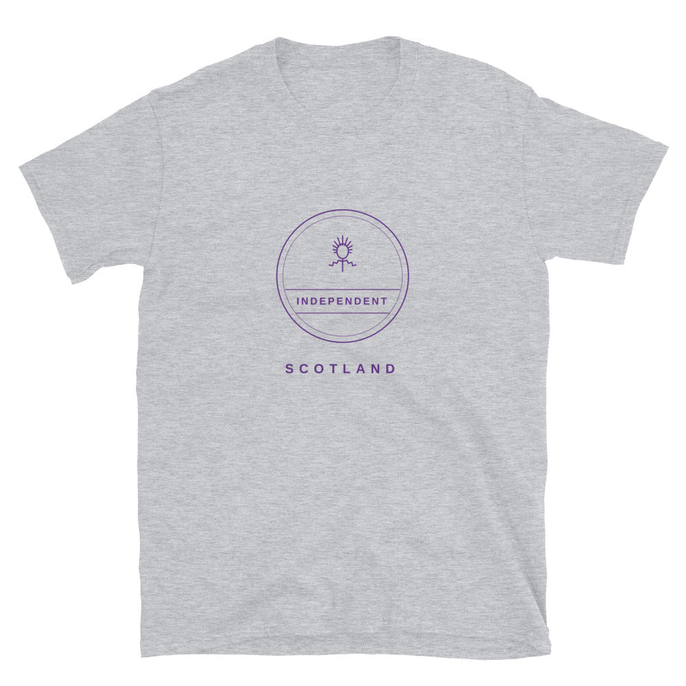 Sport Grey Independence Badge t-shirt – Scottish independence – Jura Inventive