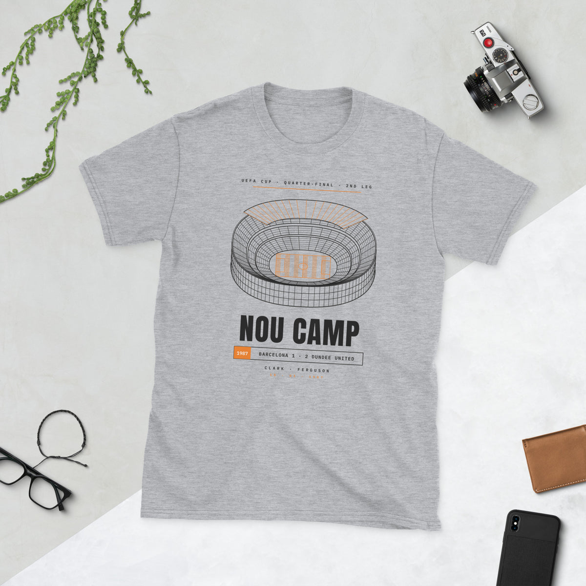 White & Sport Grey Dundee United Nou Camp 1987 t-shirt – Jura Inventive