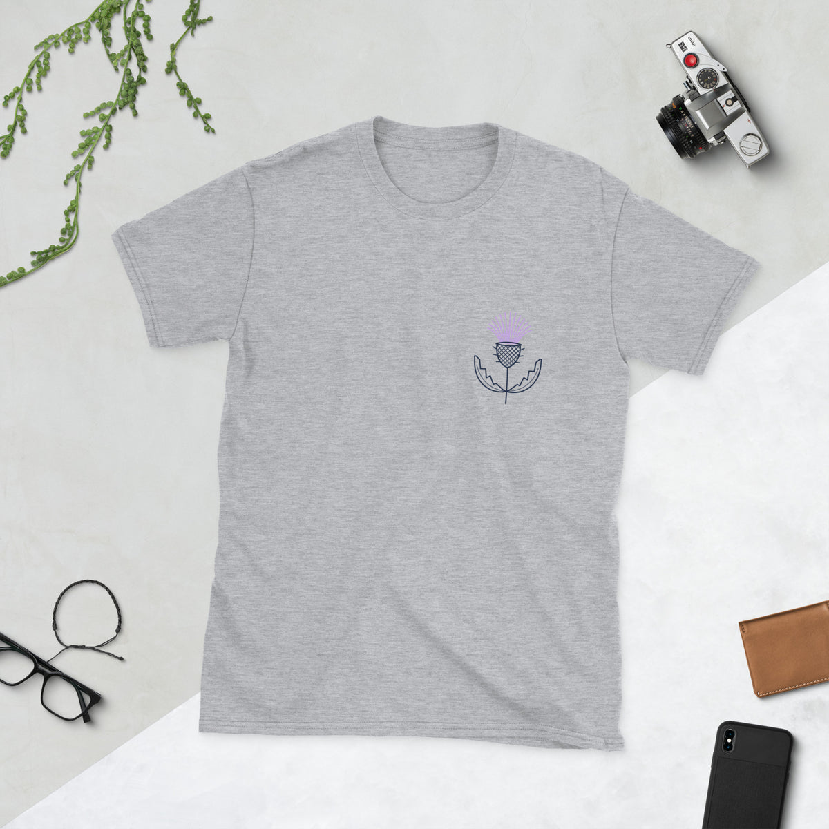 Sport Grey Scottish Thistle t-shirt – Scottish independence – Jura Inventive
