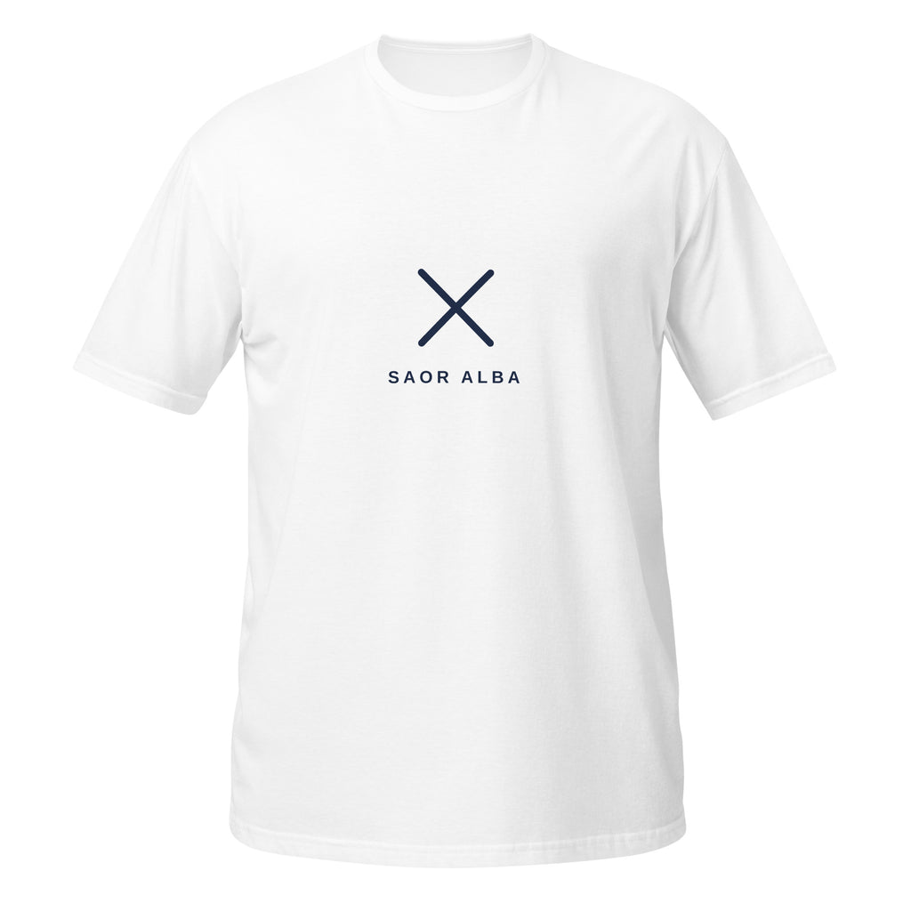 White Saor Alba t-shirt – Scottish independence – Jura Inventive