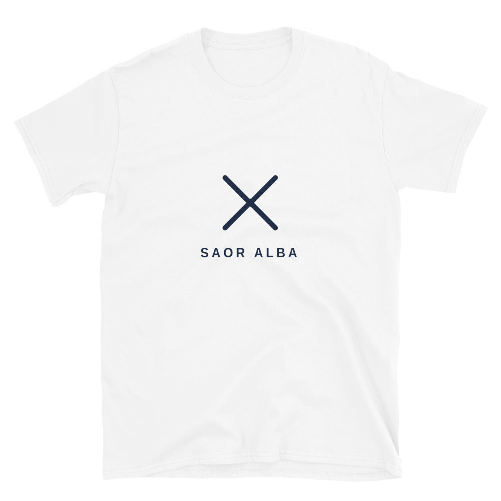 White Saor Alba t-shirt – Scottish independence – Jura Inventive
