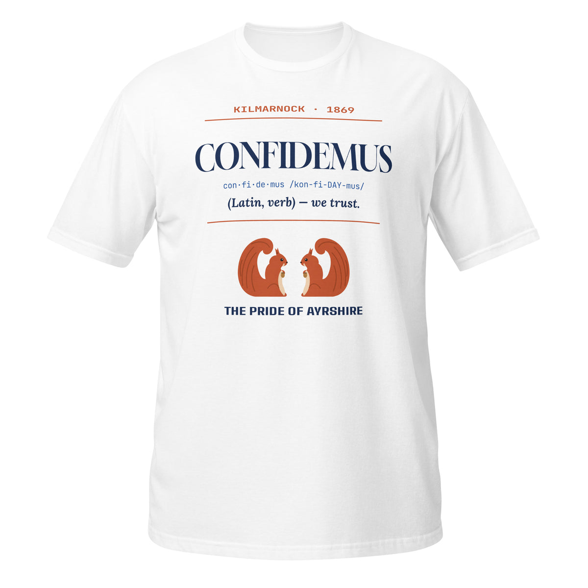 White Kilmarnock Confidemus t-shirt – Jura Inventive