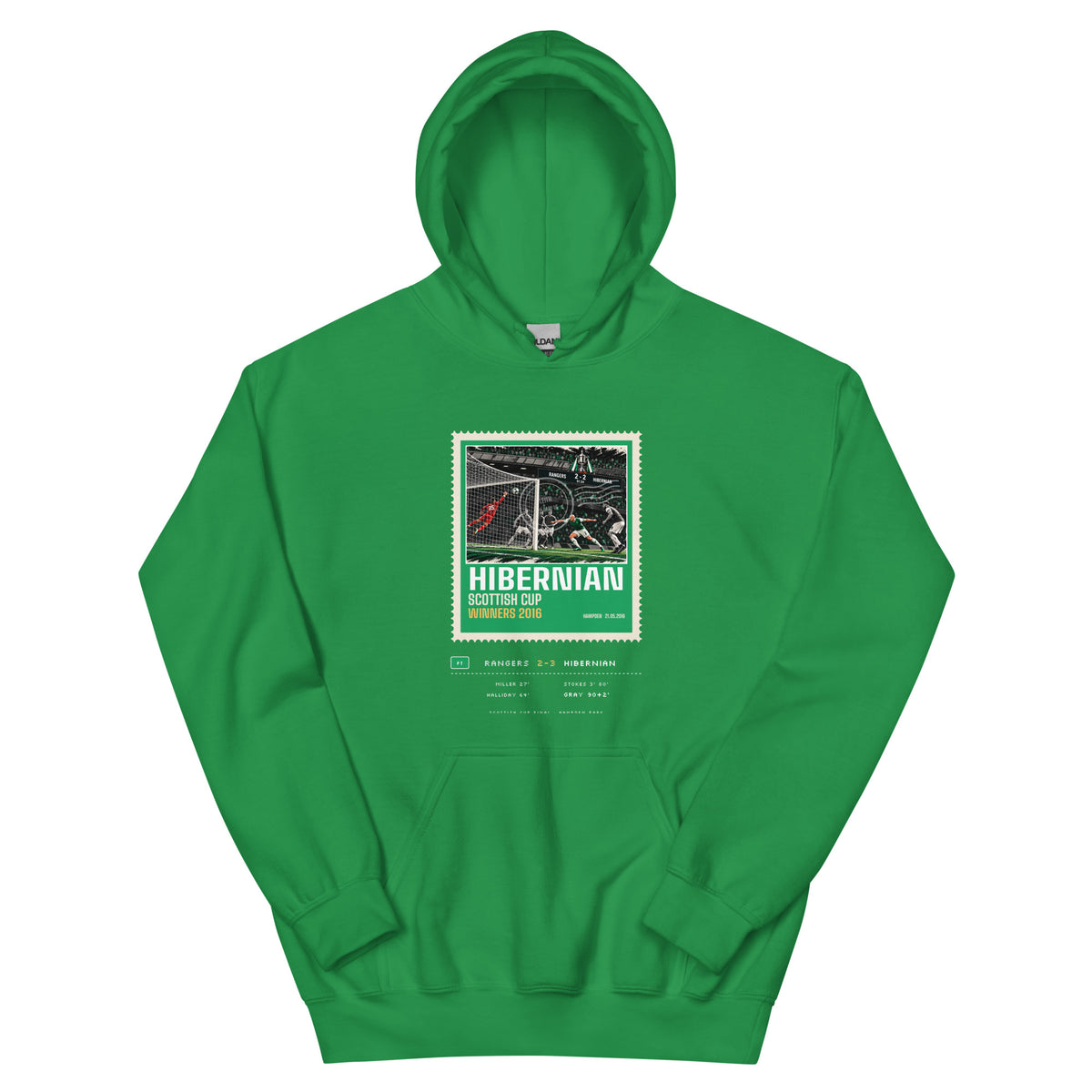 Green Hibs Scottish Cup 2016 Stamp hoodie – Jura Inventive
