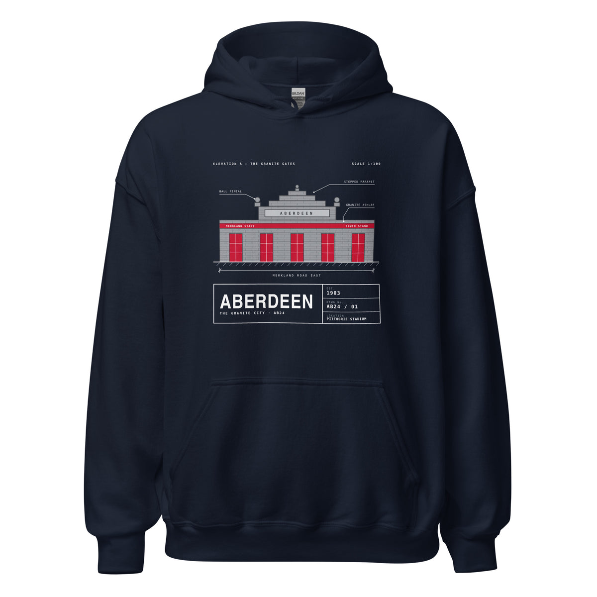 Navy Aberdeen Granite Gates hoodie – Jura Inventive