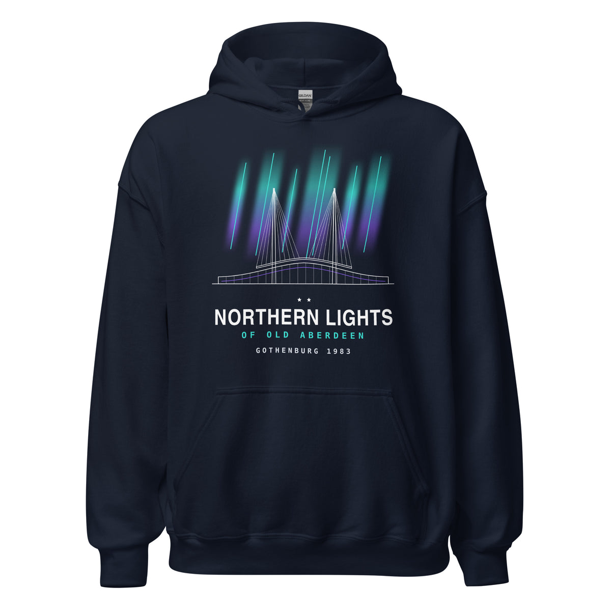 Navy Aberdeen Northern Lights hoodie – Jura Inventive
