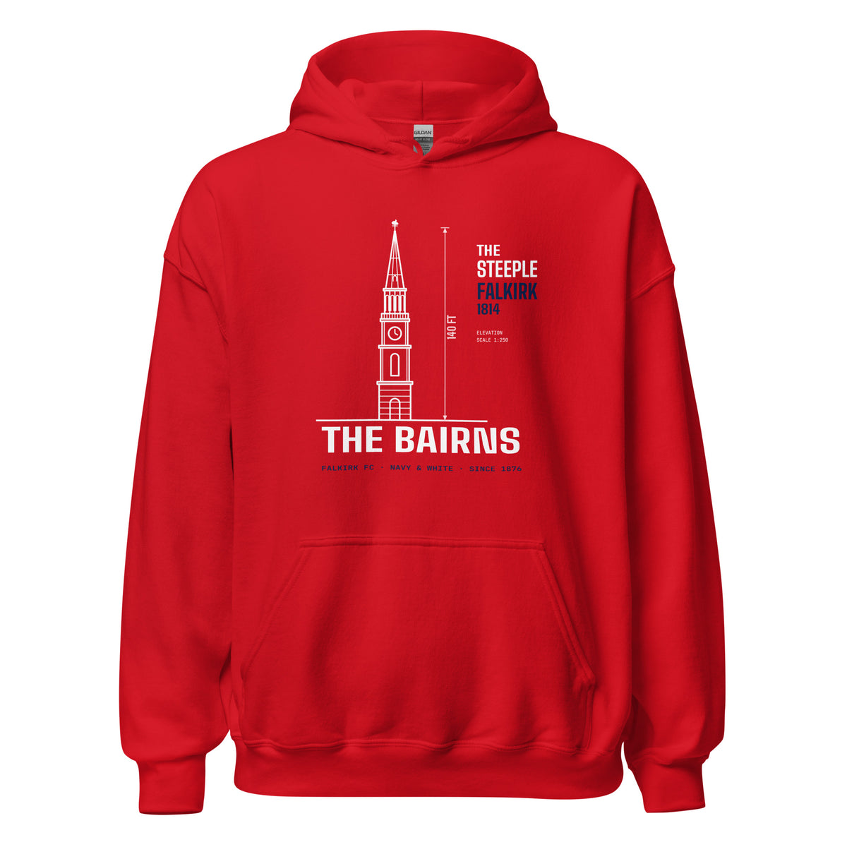 Red Falkirk The Steeple hoodie – Jura Inventive
