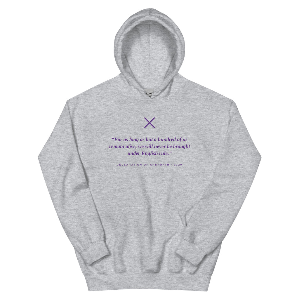 Sport Grey Declaration of Arbroath hoodie – Scottish independence – Jura Inventive
