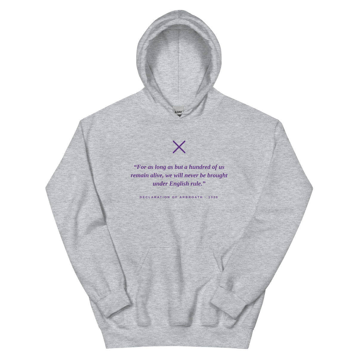 Sport Grey Declaration of Arbroath hoodie – Scottish independence – Jura Inventive