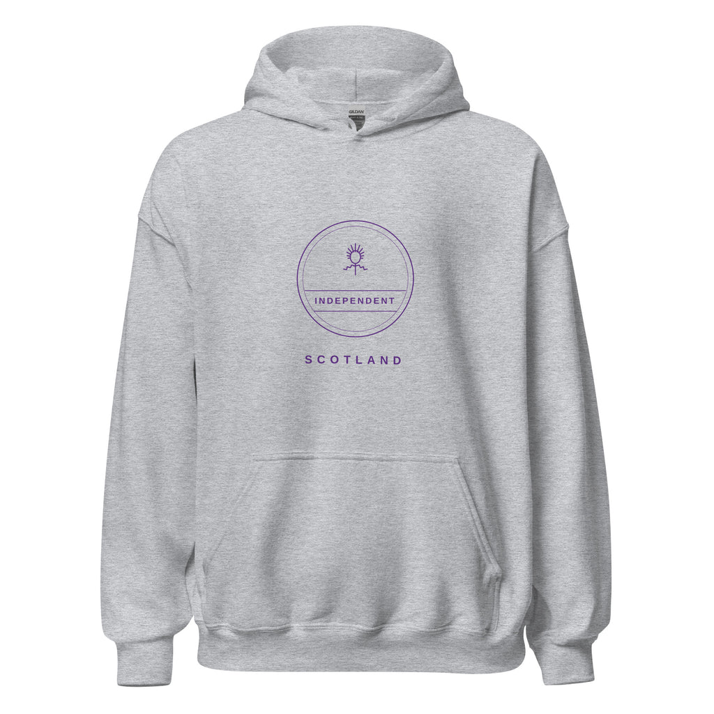 Sport Grey Independence Badge hoodie – Scottish independence – Jura Inventive
