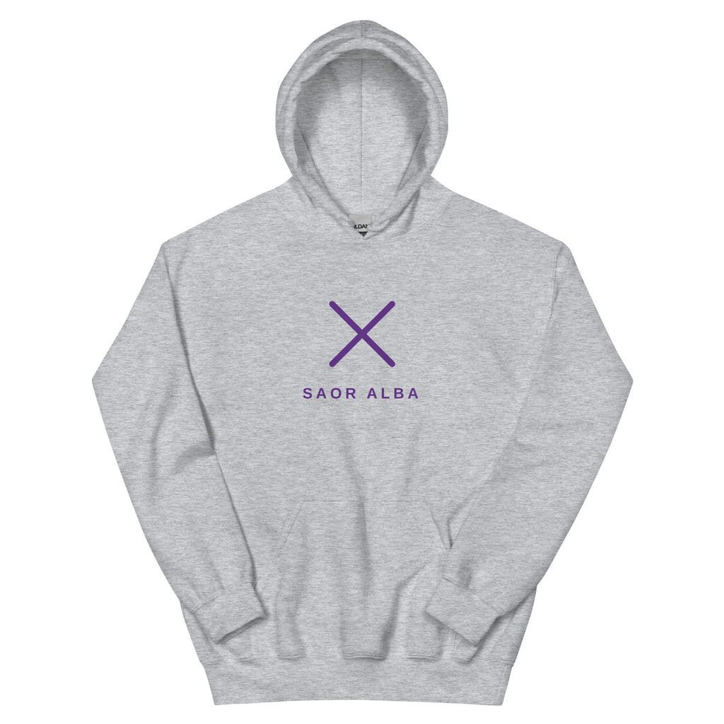 Sport Grey Saor Alba hoodie – Scottish independence – Jura Inventive