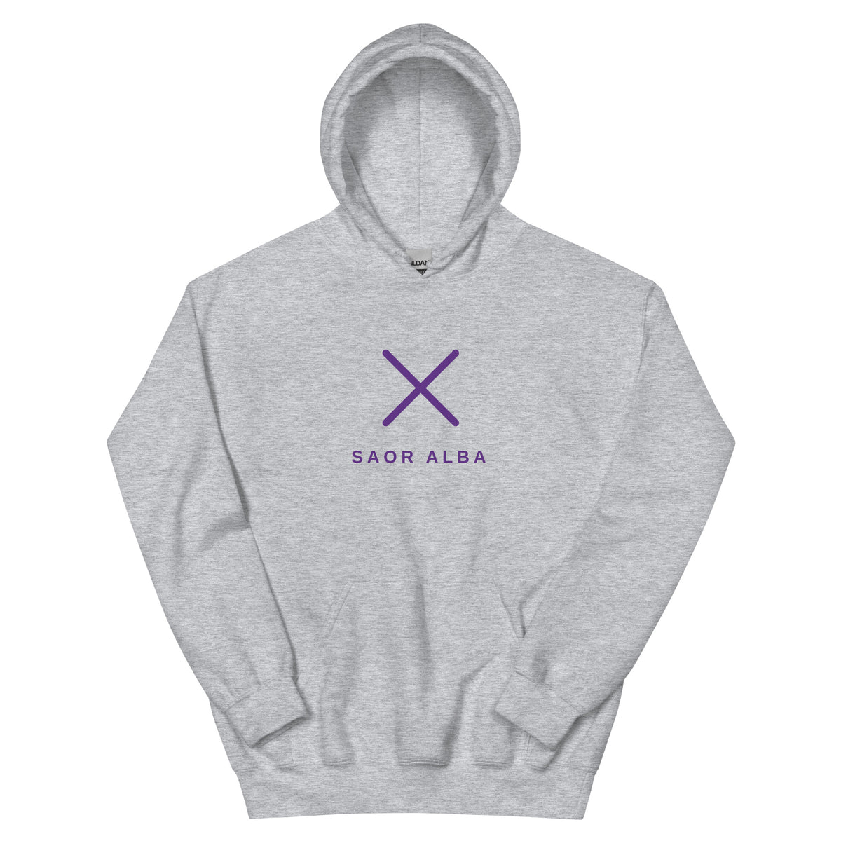 Sport Grey Saor Alba hoodie – Scottish independence – Jura Inventive