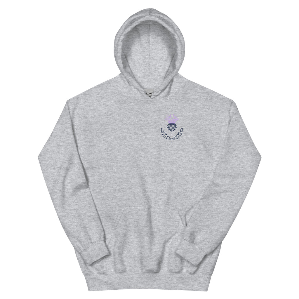 Sport Grey Scottish Thistle hoodie – Scottish independence – Jura Inventive