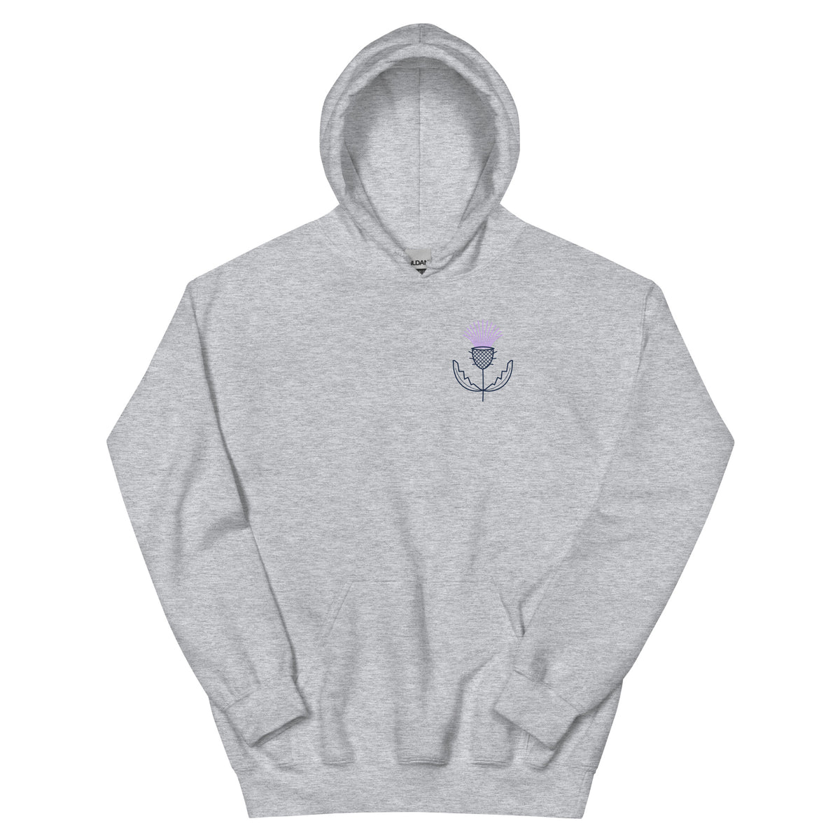 Sport Grey Scottish Thistle hoodie – Scottish independence – Jura Inventive