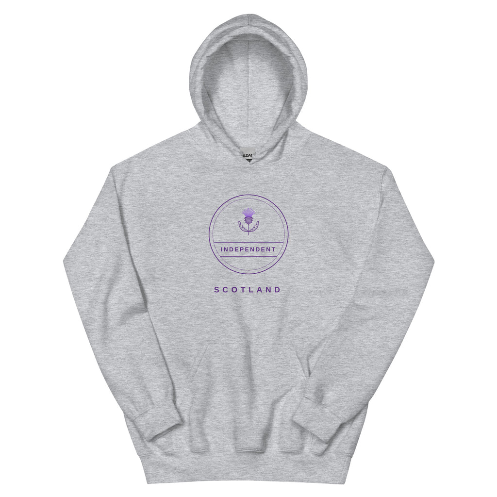 Sport Grey Independence Badge hoodie – Scottish independence – Jura Inventive