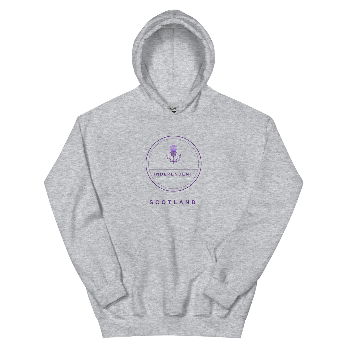 Sport Grey Independence Badge hoodie – Scottish independence – Jura Inventive