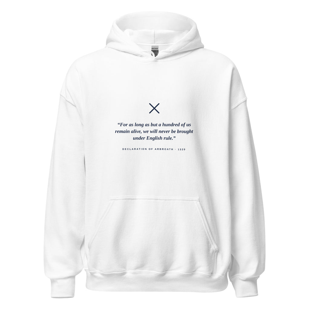 White Declaration of Arbroath hoodie – Scottish independence – Jura Inventive