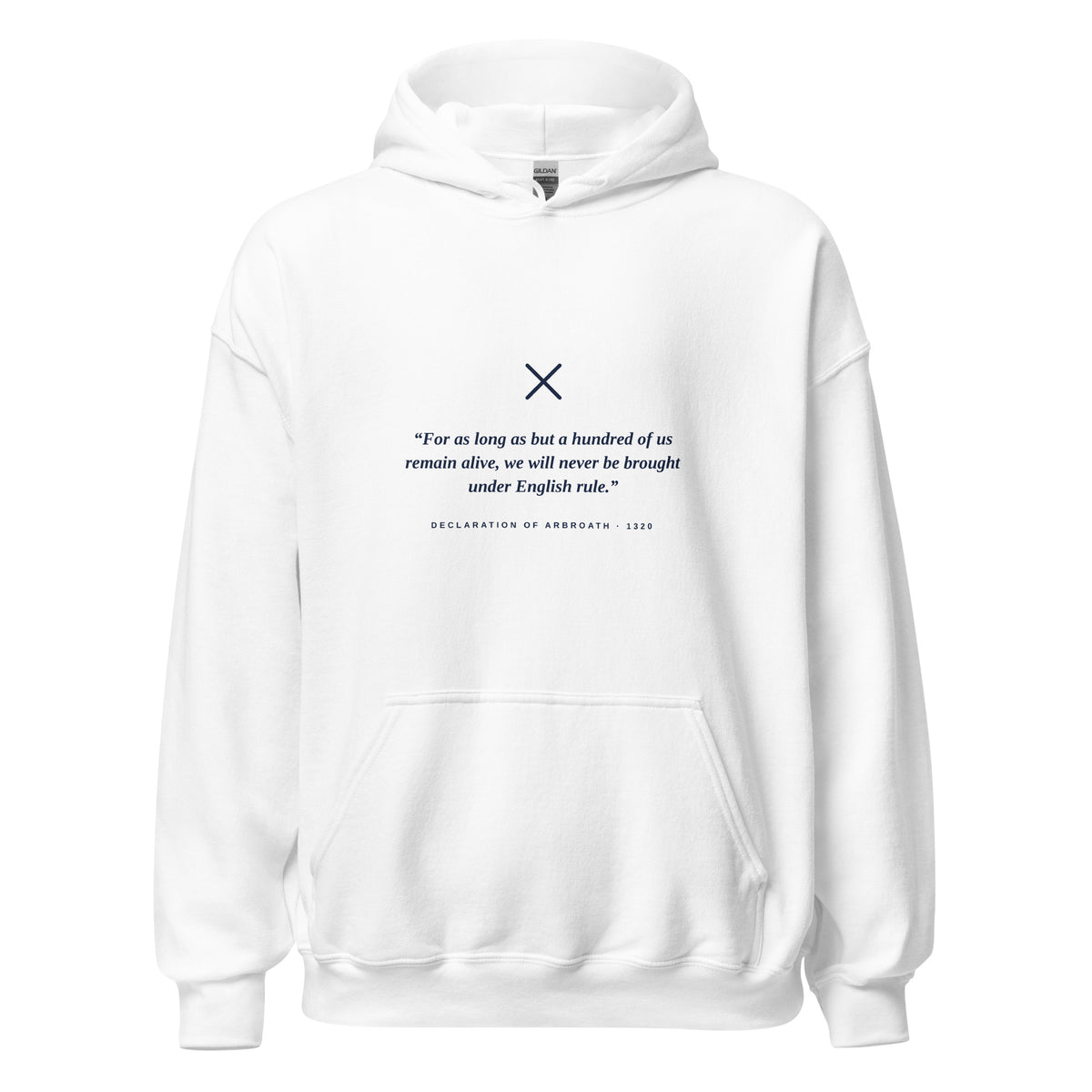White Declaration of Arbroath hoodie – Scottish independence – Jura Inventive
