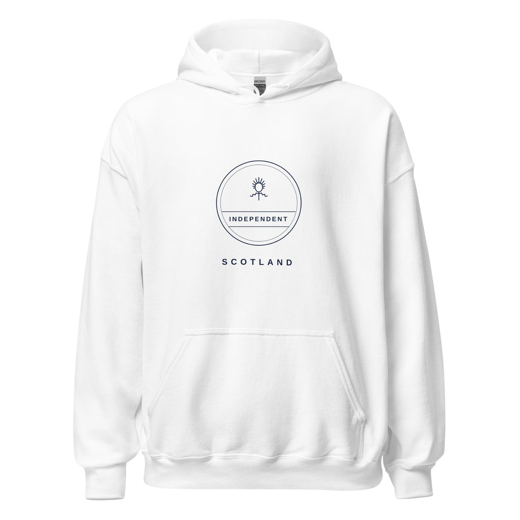 White Independence Badge hoodie – Scottish independence – Jura Inventive