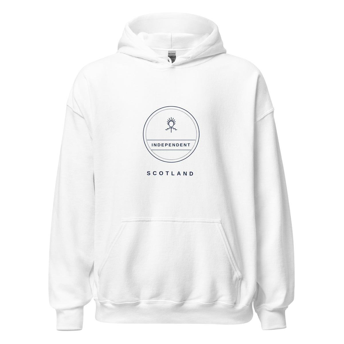 White Independence Badge hoodie – Scottish independence – Jura Inventive