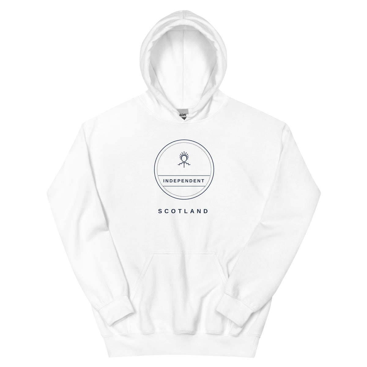 White Independence Badge hoodie – Scottish independence – Jura Inventive