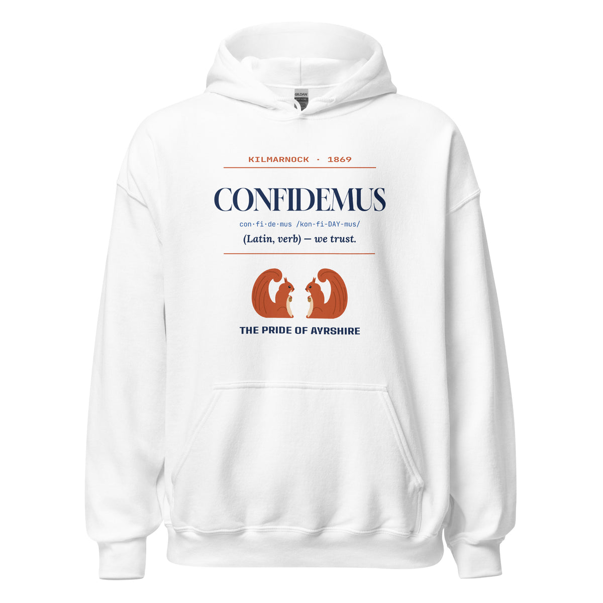 White Kilmarnock Confidemus hoodie – Jura Inventive