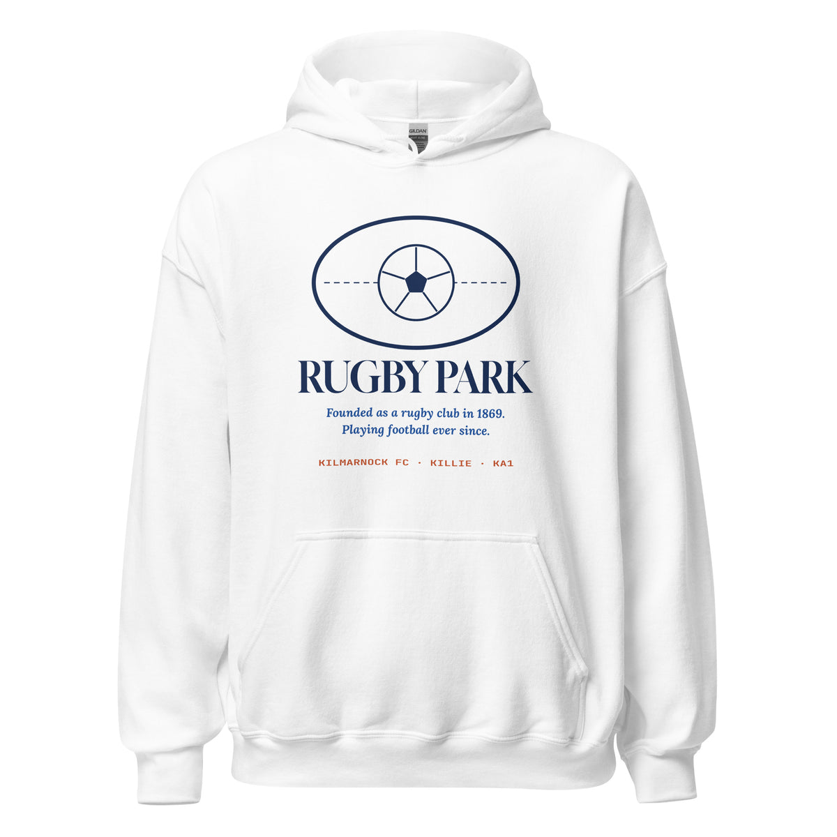 White Kilmarnock Rugby Park hoodie – Jura Inventive