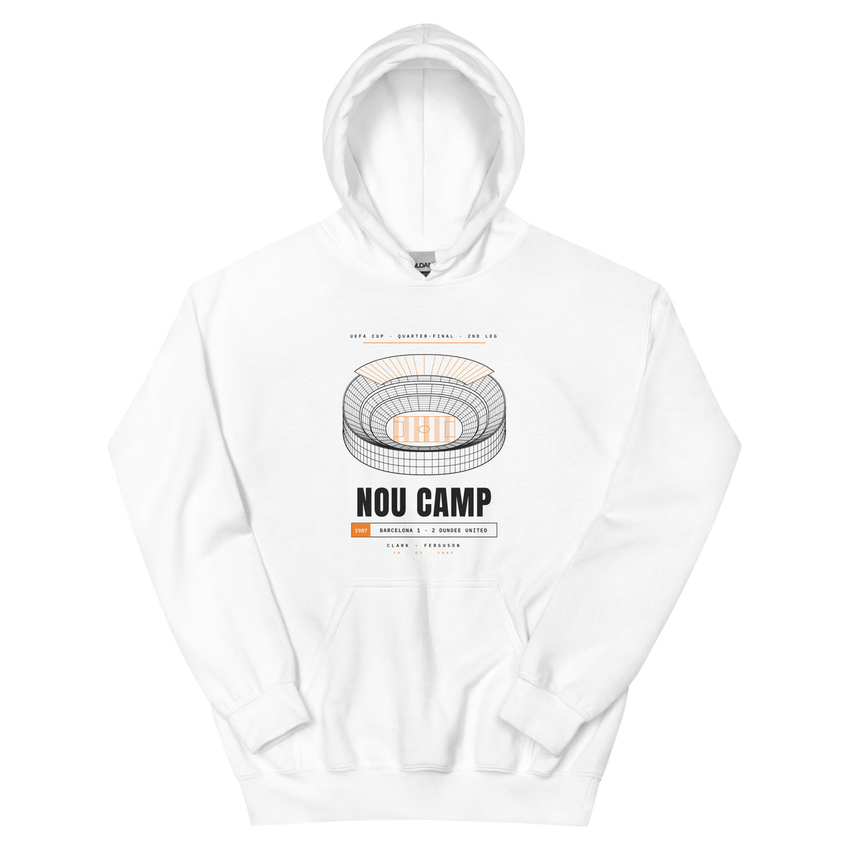 White & Sport Grey Dundee United Nou Camp 1987 hoodie – Jura Inventive