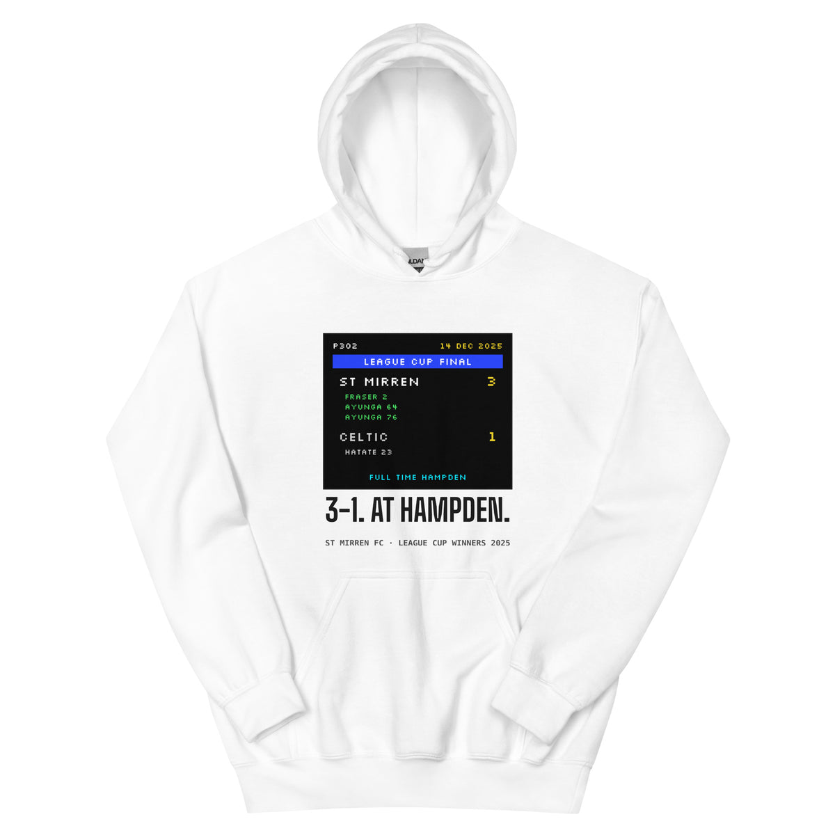 White St Mirren Teletext 3-1 hoodie – Jura Inventive