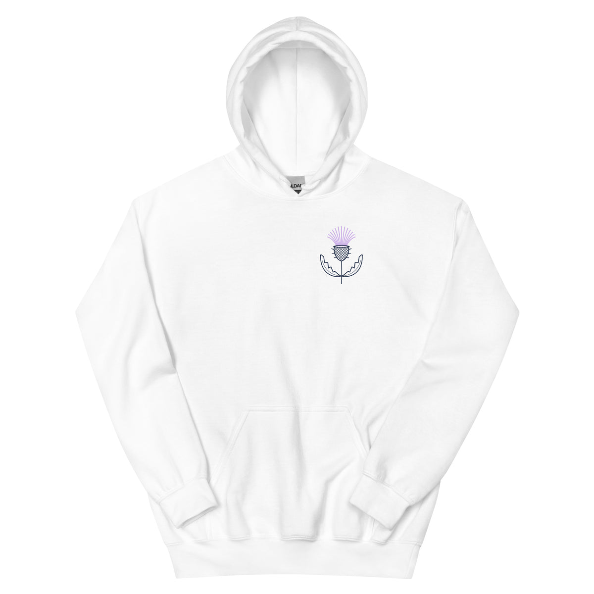 White Scottish Thistle hoodie – Scottish independence – Jura Inventive